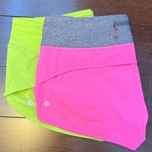 lululemon Speed Up Shorts, set of 2